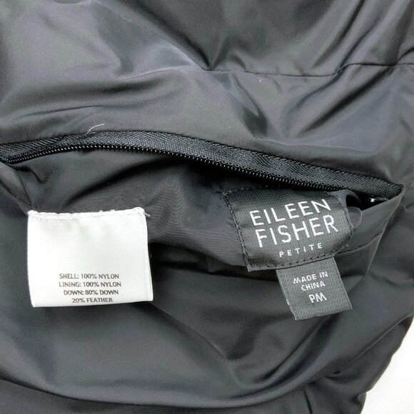 Eileen Fisher Black Riversable Down Filled Short Jacket PM - Picture 7 of 16